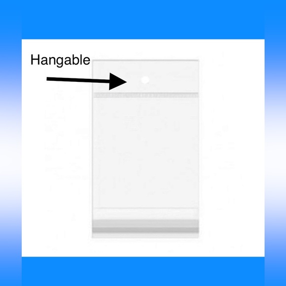 50ct~ 3x5.5” self seal cello bags crystal clear hanger style 🪻🆕🪻 - Picture 2 of 5